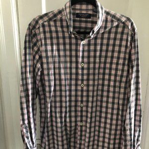 Plaid button-up shirt